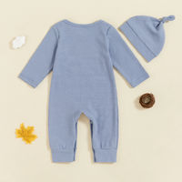 Thumbnail for CuddleBaby – Hej, jeg er ny her – Sæt med baby-jumpsuit og hue