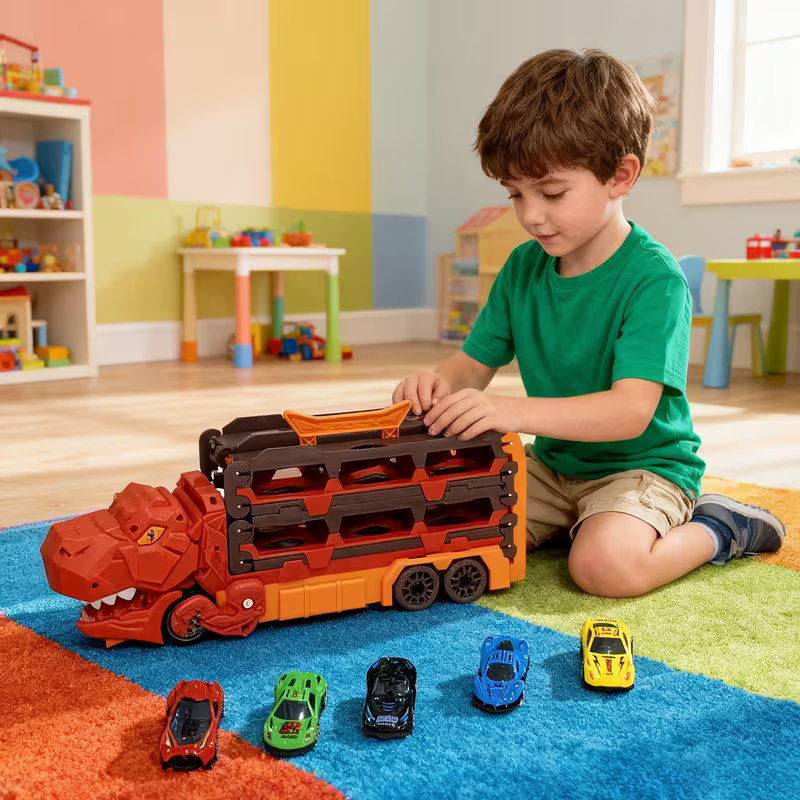 JurassicTruck™ – Cool & sjov – sammenklappelig Dino-transportvogn
