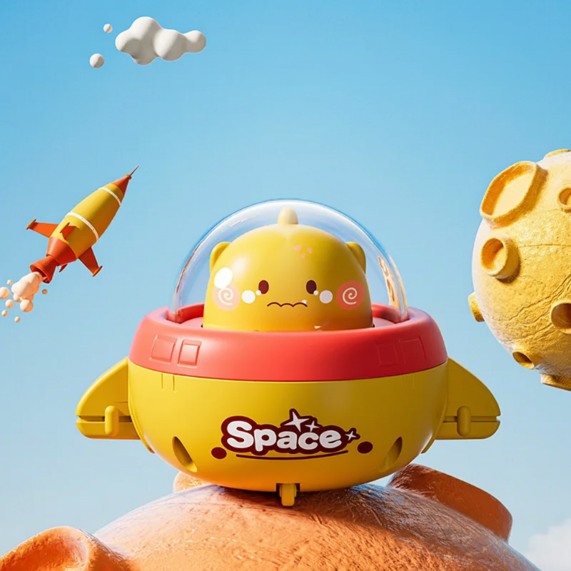 Push and Go UFO Toy – Motorik & leg – UFO Legetøj
