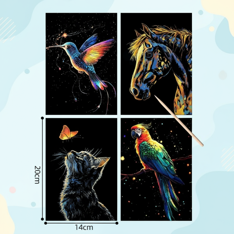 GlowArt – Glow-in-the-dark – Skrabelodssæt