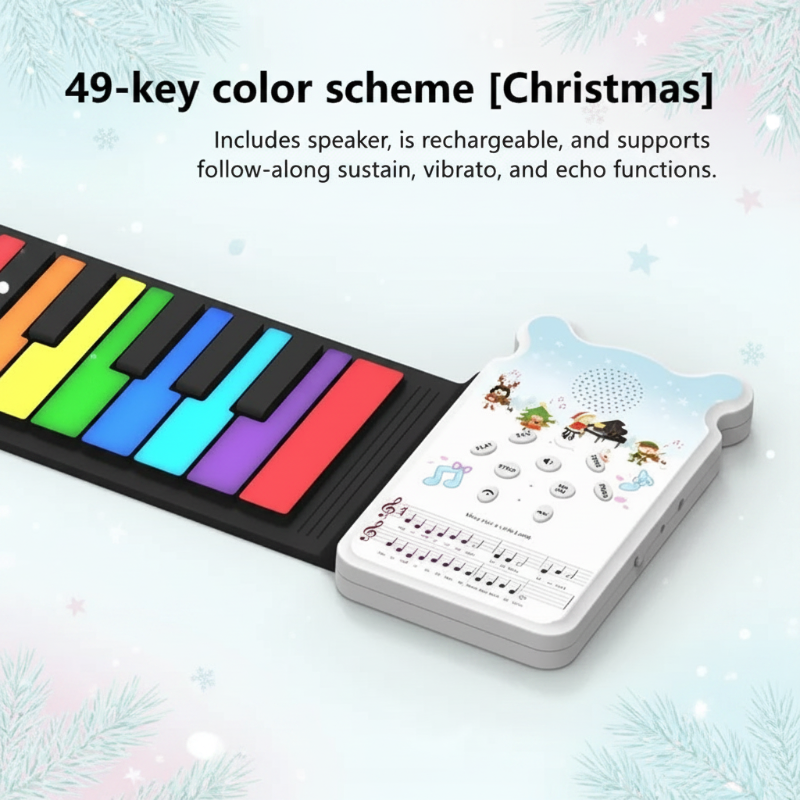 Roll-up Piano Keyboard – Kreativt & lærerigt – Sammenklappeligt klaver