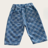 Thumbnail for DenimCheck – Komfortable & trendy – børnebukser med ternet mønster
