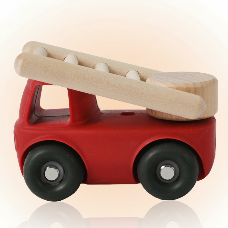 Montessori Silicone Toy Car – Sikker & bidvenlig – Bidelegetøj i form af et køretøj i silikone