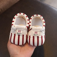 Thumbnail for TinyToes – Blødt & varmt – Babyens første sko med stribet mønster