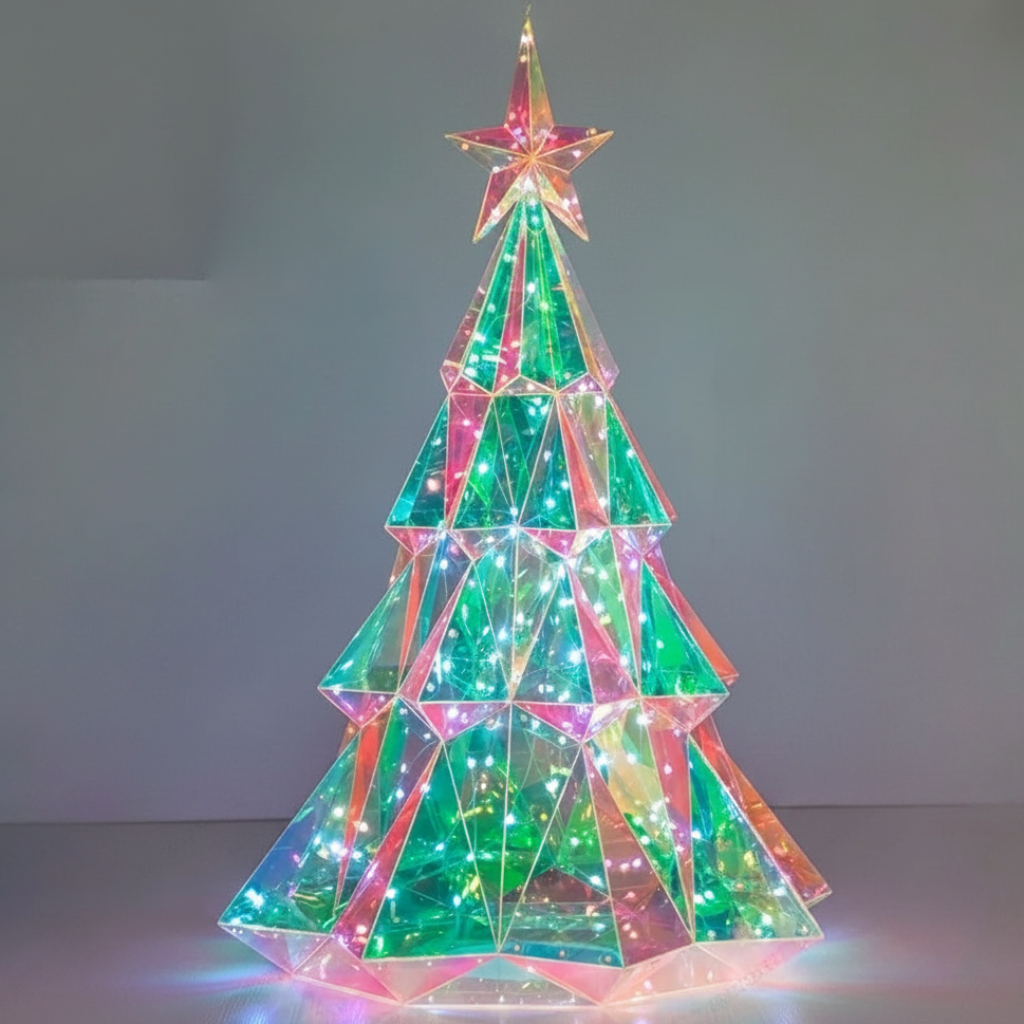CrystalGlow – Festligt og stemningsfuldt – Dekorativ LED-juletræ