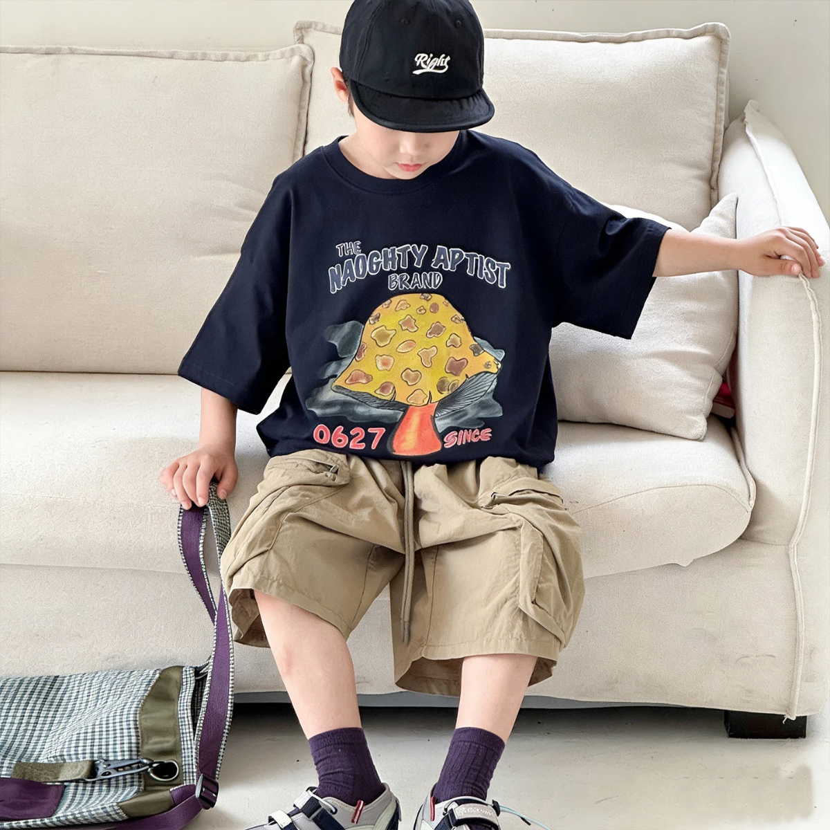 MushroomPlay – Casual & Streetwear – Oversized T-shirt med svampemotiv