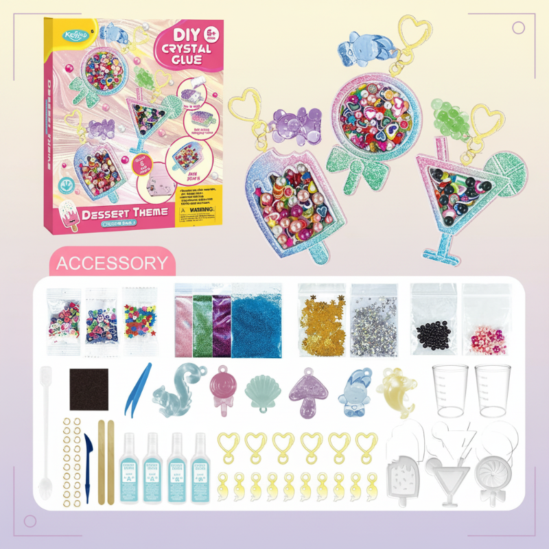 DIY Crystal Keychain Kit – Kreativt & legesygt – Nøglerings-håndværkssæt