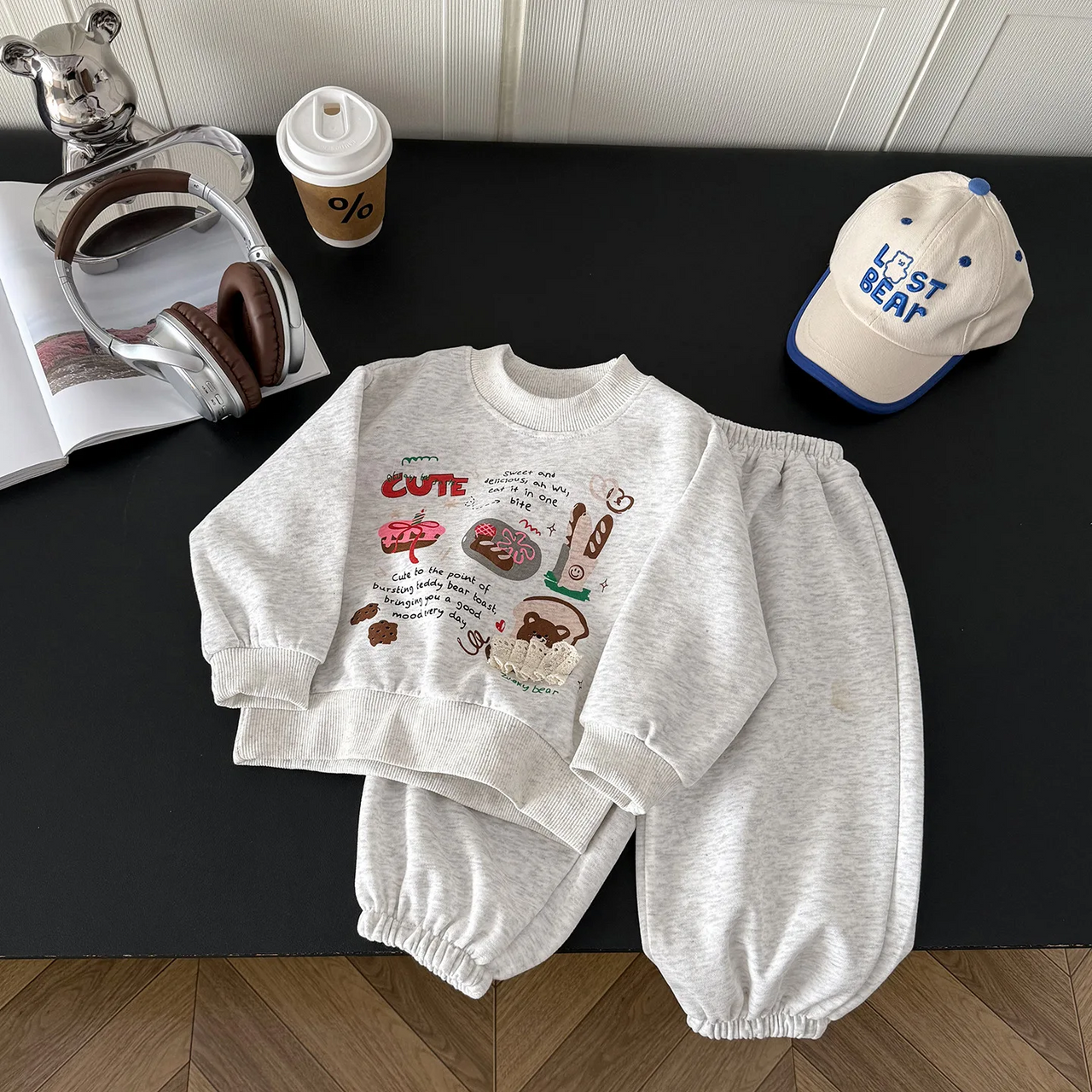 MiniBuddy – Blødt og praktisk – Børnesweatersæt med lange ærmer
