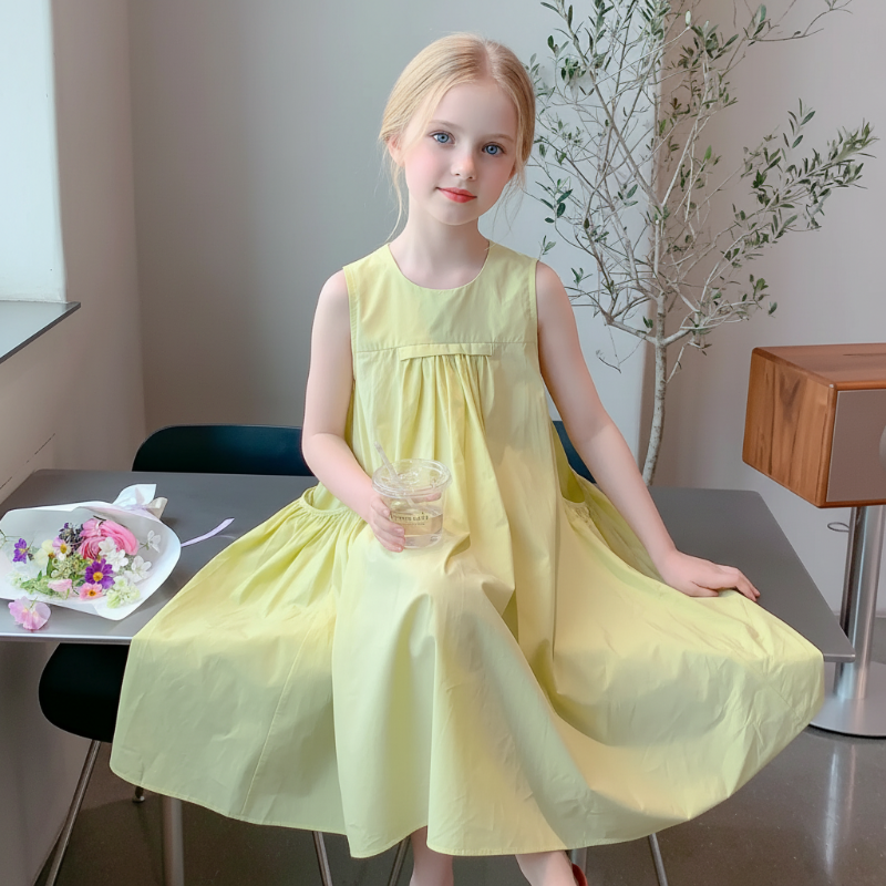 Summer Dress – Let og sommerlig – Gul sommerkjole