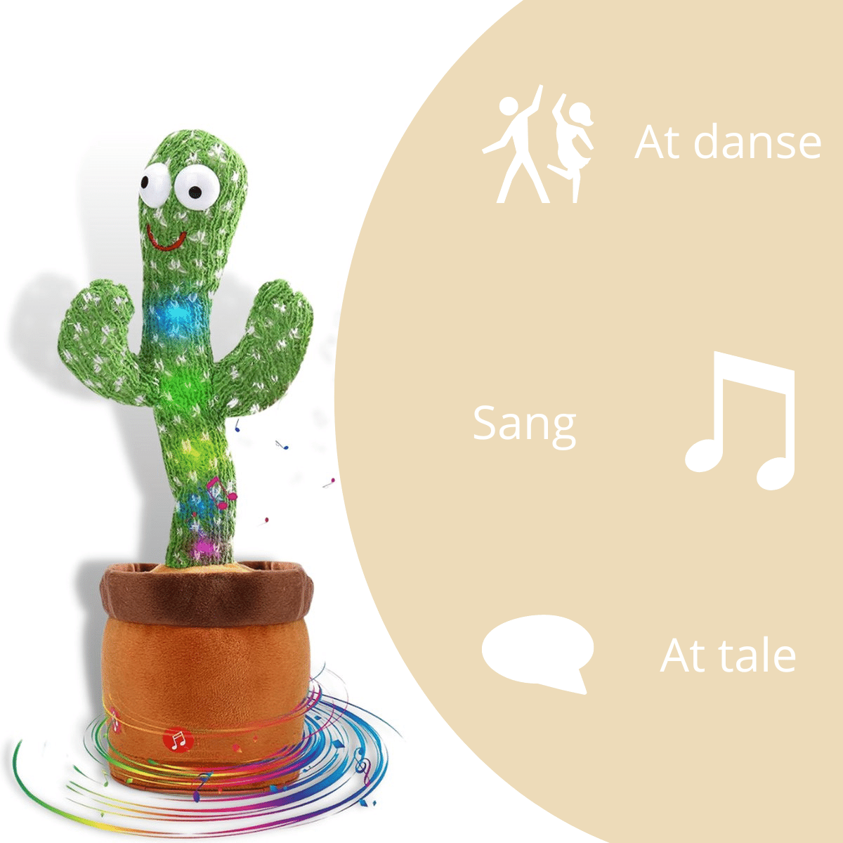 Happy Cactus™ - Reagerer på lyd - Den dansende kaktus