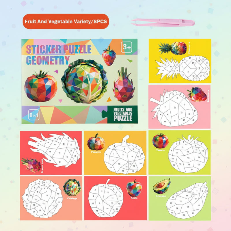 3D Sticker Puzzle – Kreativt og lærerigt – Geometrisk 3D-puslespil