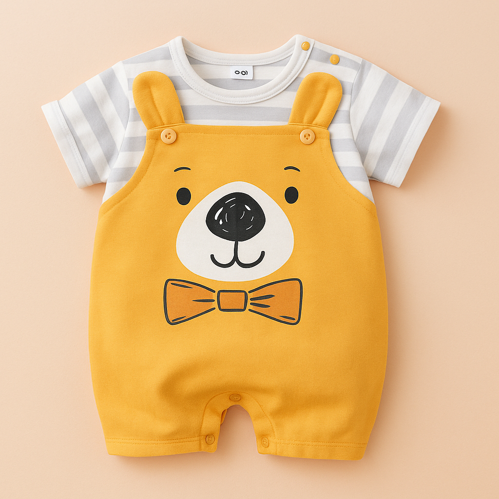 Mini Fashion™ - Komfort til hver eneste nat - Kortærmet pyjamasbodysuit