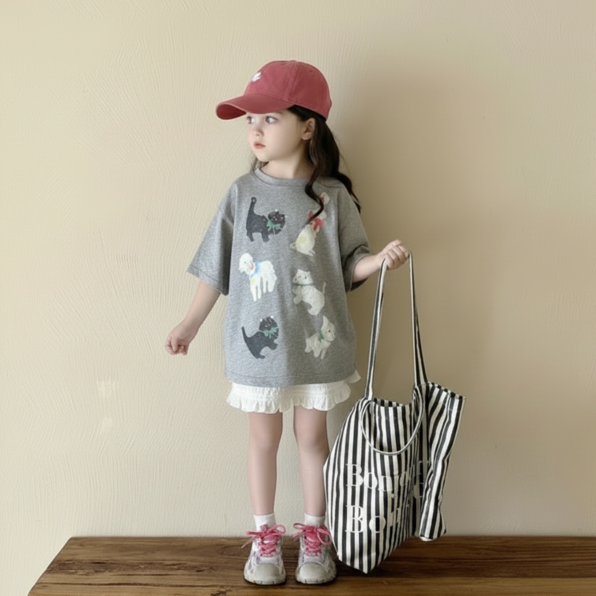 CatFun – Afslappet & legende – Oversized T-shirt med katteprint