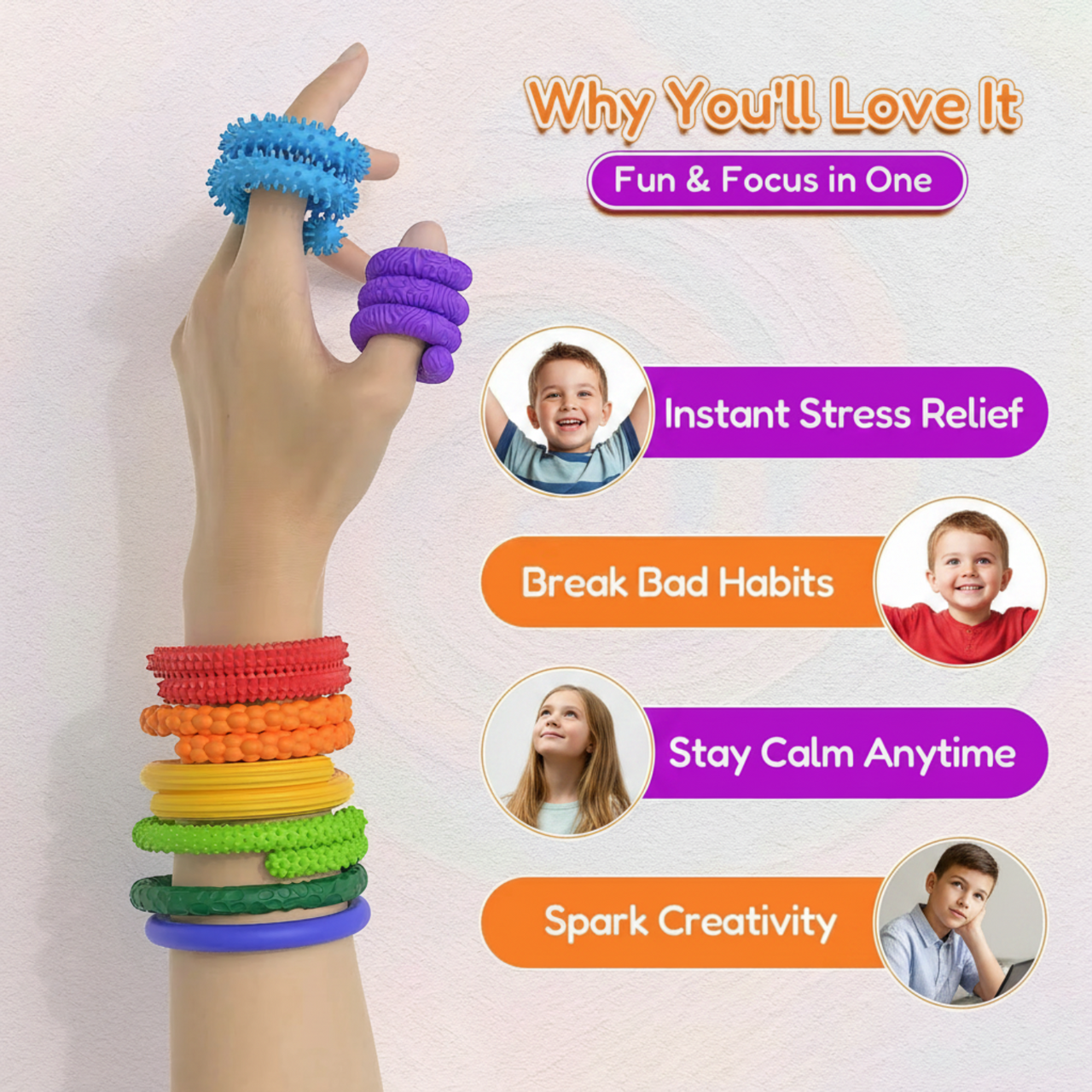 SensoryFlex – Beroligende & interaktivt – sensoriske fidget-sticks