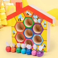 Thumbnail for HoneyHive – Montessori & Pædagogisk – Sorteringsspil med bier i træ