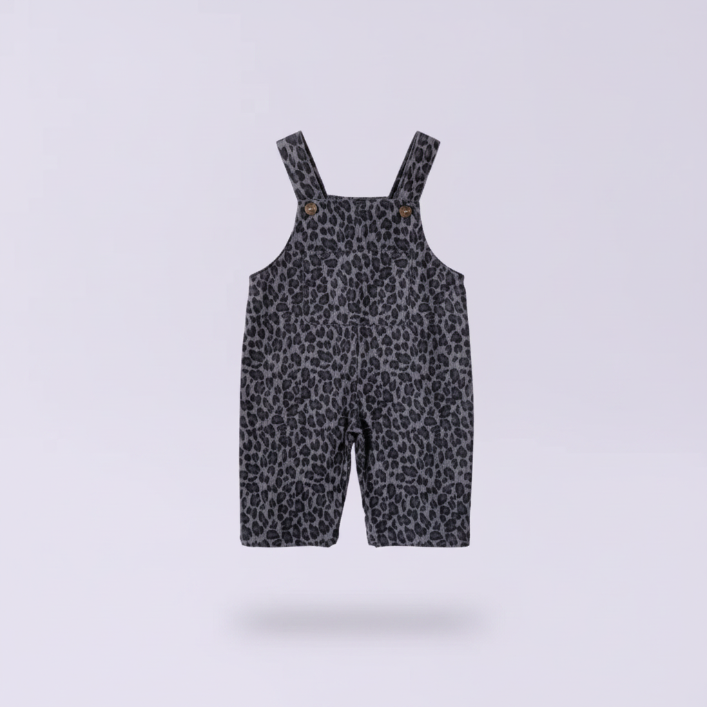 LeopardChic – Trendy og behagelig – Pige-overalls med leopardmønster