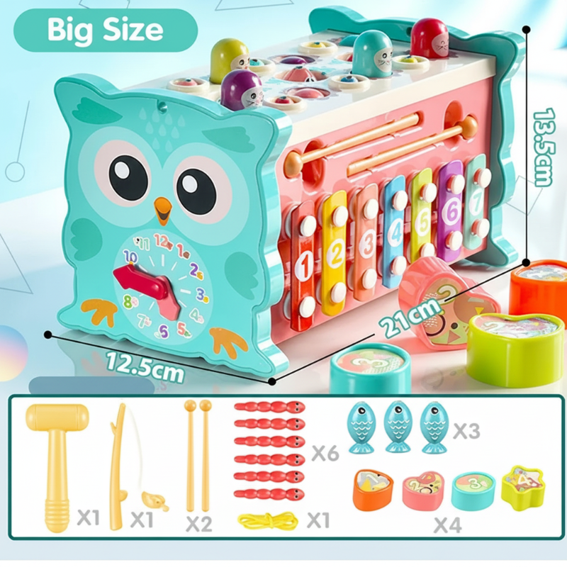 Montessori Hammering Toy – Motorik & læring – 8-i-1 legesæt
