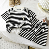 Thumbnail for Kids Stripe Outfit – Trendy & komfortabelt – Sommeroutfit til børn