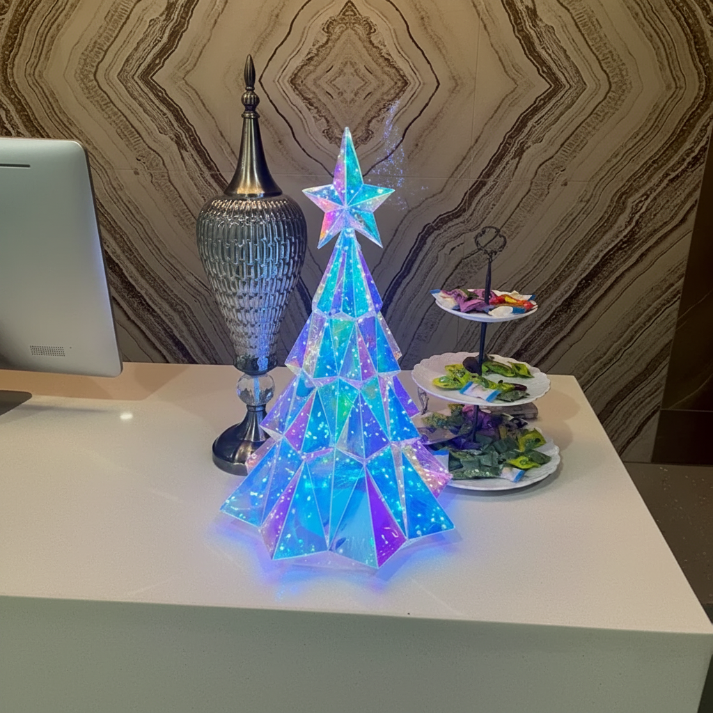 CrystalGlow – Festligt og stemningsfuldt – Dekorativ LED-juletræ