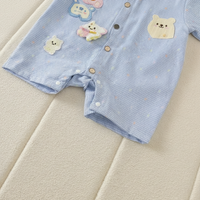 Thumbnail for KiddoStyle – Sød & blød – Børnejumpsuit med slips og patch