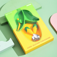 Thumbnail for MiniMeal – Sikker og skridsikker – Silikone-spisebordsæt til småbørn med bestik