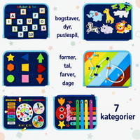 Thumbnail for 7-in-1 Busy Board – Motorik & læring – Aktivitetstavle