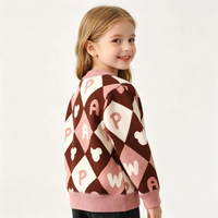 Thumbnail for CozyCardi – Blød & Varm – Strikket Cardigan med Søde Prints