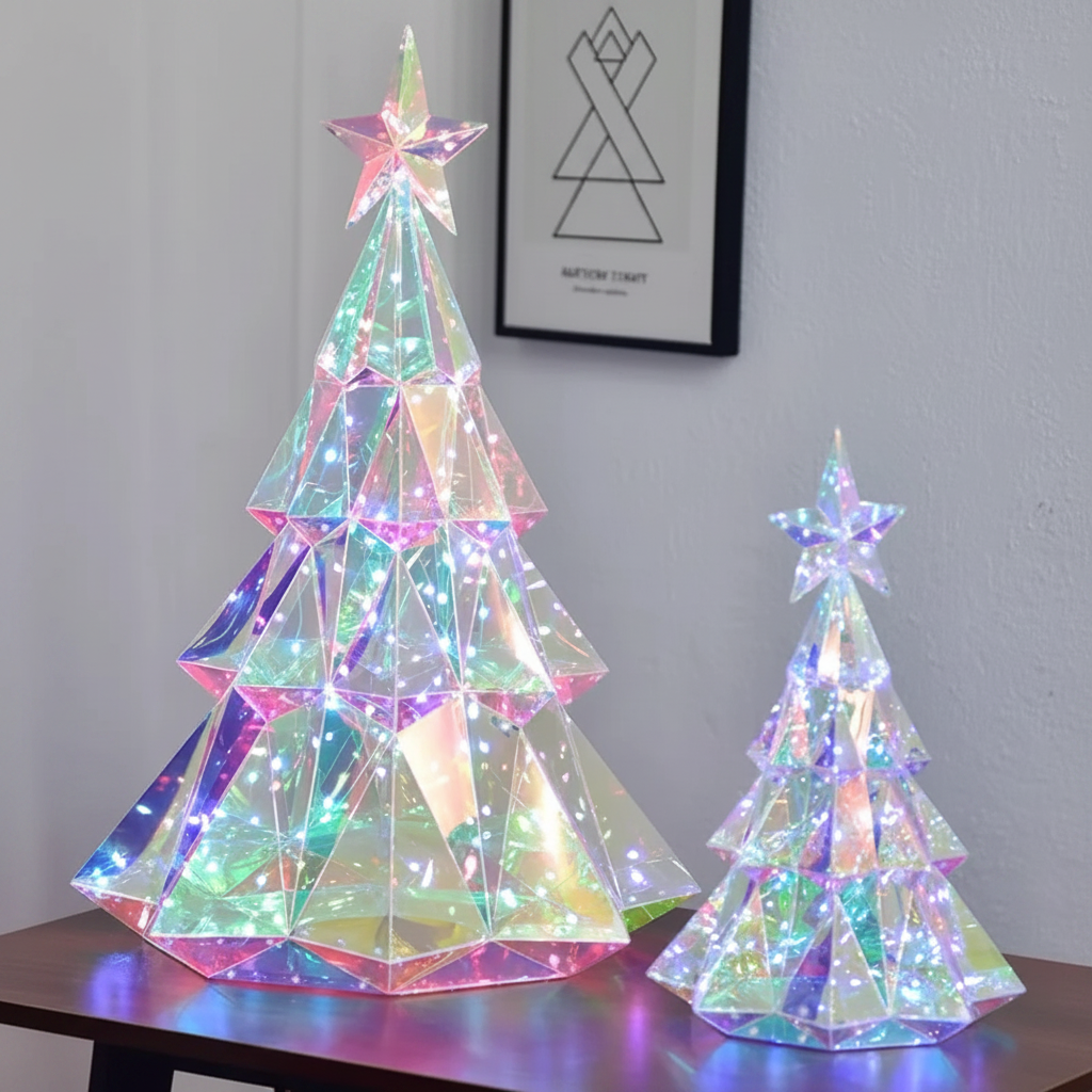 CrystalGlow – Festligt og stemningsfuldt – Dekorativ LED-juletræ