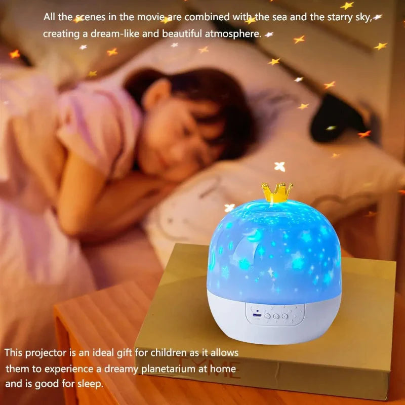CosmoGlow – Drømmende og kreativ – Galaxy-projektor-natlampe med 360° rotation