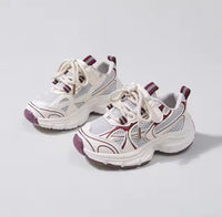 Thumbnail for Mini Fashion – Åndbar og let – Bordeaux børnesneaker