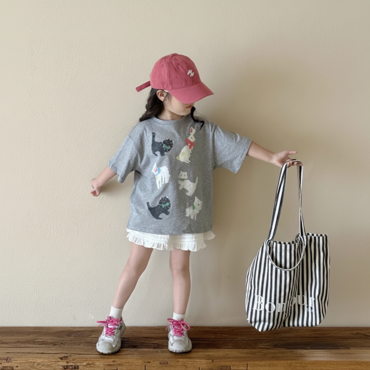 CatFun – Afslappet & legende – Oversized T-shirt med katteprint