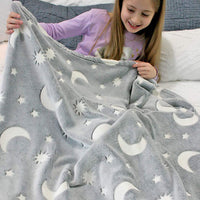 Thumbnail for Glow In The Dark Blanket™ - Sparkling Dreams - Tæppe, der lyser i mørket