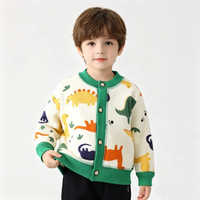 Thumbnail for CozyCardi – Blød & Varm – Strikket Cardigan med Søde Prints