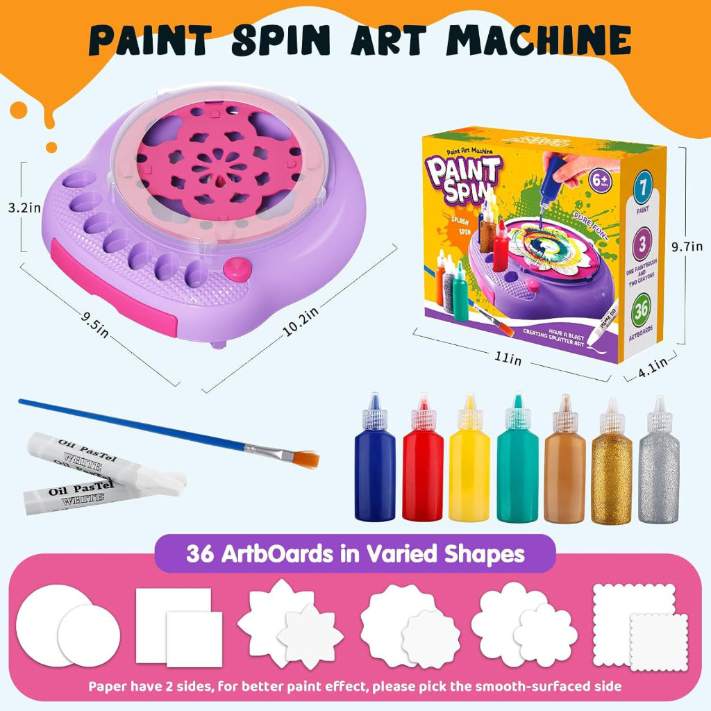 SpinArt – Kreativt & lærerigt – DIY-malingsspindemaskine