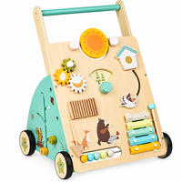 Thumbnail for WoodenSteps – Naturligt & lærerigt – Træ-løbevogn til babyer med legepaneler
