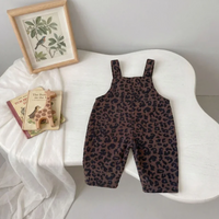 Thumbnail for LeopardChic – Trendy og behagelig – Pige-overalls med leopardmønster