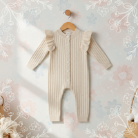 Thumbnail for MiniAurora – Blødt & elegant – Strikket babydragt med englevinger og pandebånd
