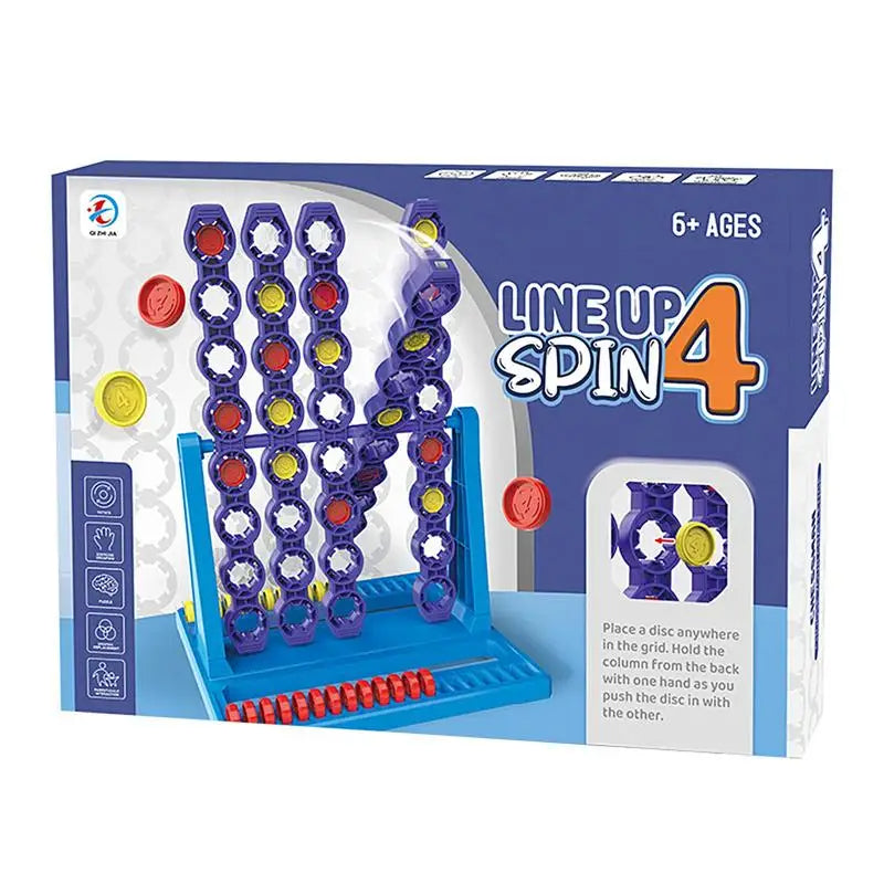 Line up 4 Spin™ - Spinning mind game - Fire på stribe