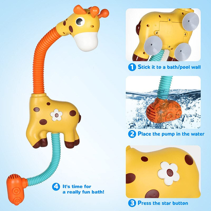 Bath Giraffe™ - Giraffens plaskende eventyr - Brusehoved til badekar