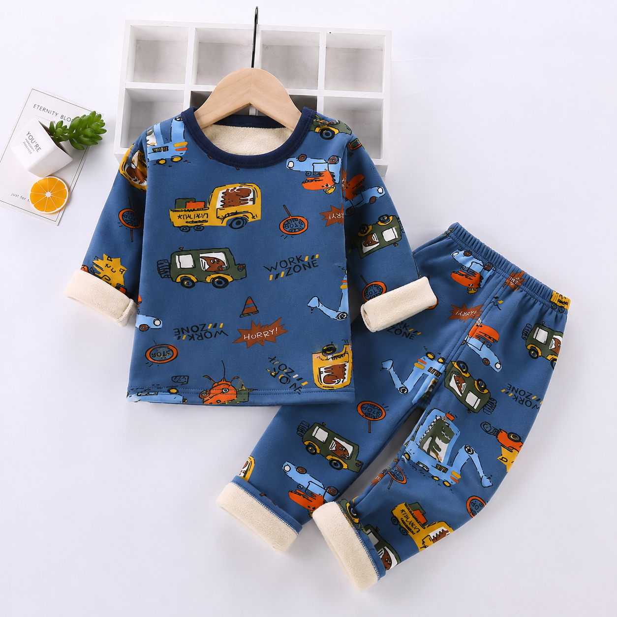 Mini Fashion™ - Tegneserie-fleece-pyjamas til børn