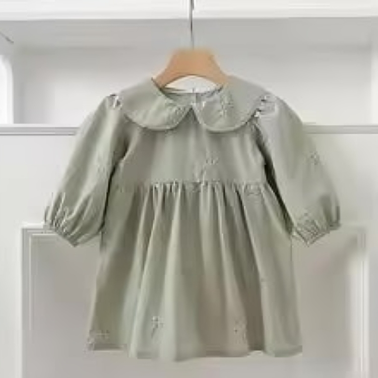 Mini Fashion™ - Kjole - Beige mønsterKomfortabel og stilfuld - Forår Romper Kjoler Børn