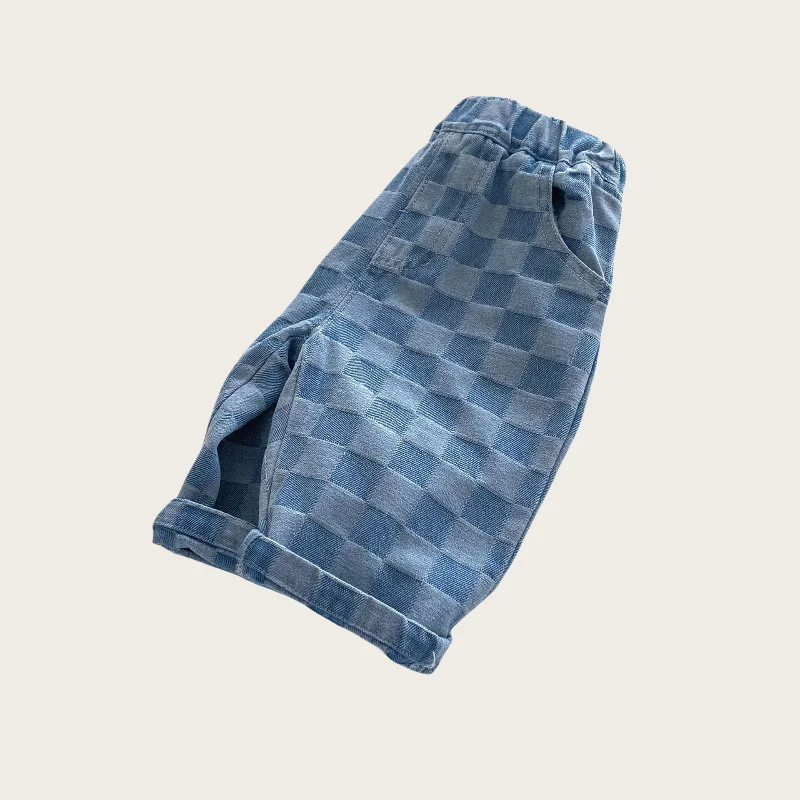 DenimCheck – Komfortable & trendy – børnebukser med ternet mønster