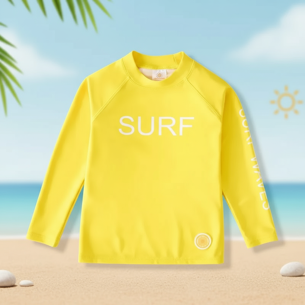 SunShield – Beskyttende og fleksibel – Surf-shirt til børn med lange ærmer og UPF 50+