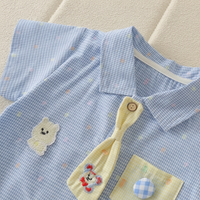 Thumbnail for KiddoStyle – Sød & blød – Børnejumpsuit med slips og patch