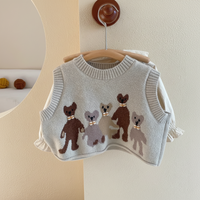 Thumbnail for PrettyLayers – Sødt & stilfuldt – 3-delt sæt til piger med nederdel, bluse og strikket vest