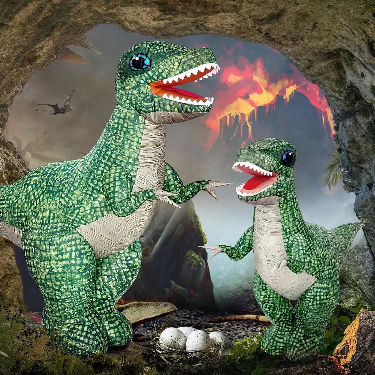 MegaDino – Eventyrligt & interaktivt – Oppustelig fjernstyret dinosaur