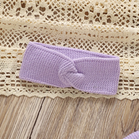 Thumbnail for FloraKnit – Blødt & sødt – babyoutfit med vest, smækbukser og hårbånd