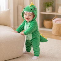 Thumbnail for RoarBuddy – Sød & legende – Baby-dinosaur-onesie med hætte