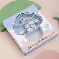 Thumbnail for MiniMeal – Sikker og skridsikker – Silikone-spisebordsæt til småbørn med bestik