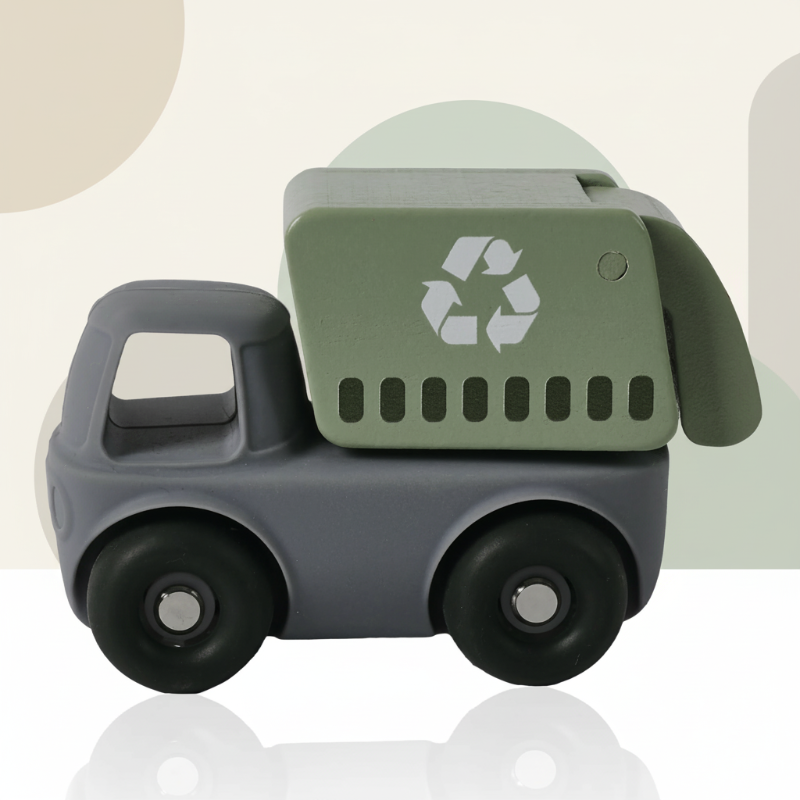 Montessori Silicone Toy Car – Sikker & bidvenlig – Bidelegetøj i form af et køretøj i silikone